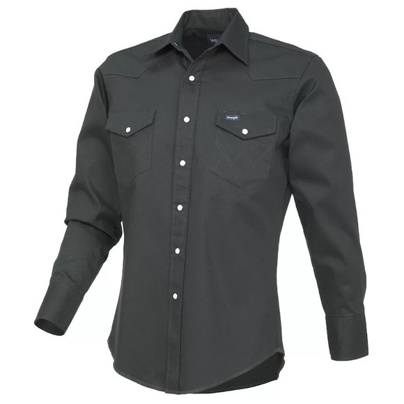 Wrangler Other - NWT - Wrangler Black Men's Cowboy Cut Long Sleeve Shirt - Size 17 1/2 (35)